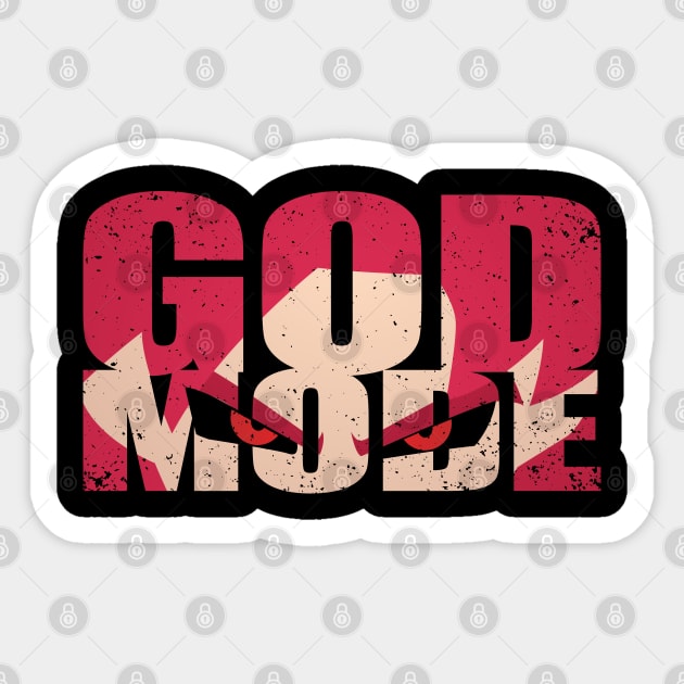 God Mode Sticker by tyleraldridgedesign